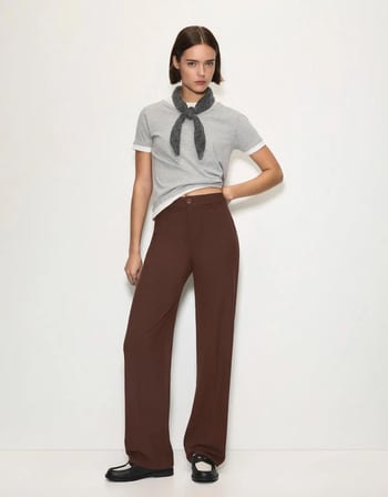 ALLBUCKS Pull & Bear Yüksek Bel Kumaş Pantolon ABPNB00020