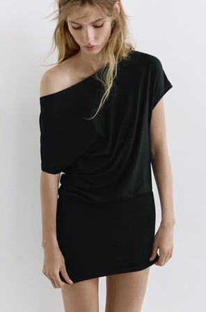 ALLBUCKS PULL & BEAR Asimetrik Kısa Elbise ABPNB00025