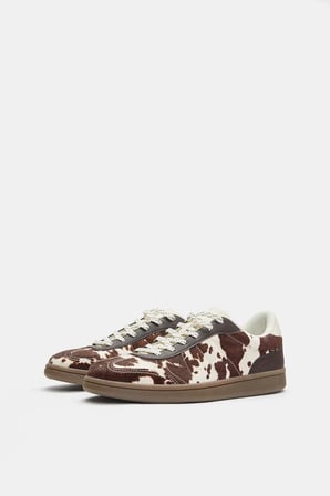 ALLBUCKS PULL & BEAR Hayvan Desenli Gerçek Hakiki Deri Spor Ayakkabı Sneaker ABPNB00029