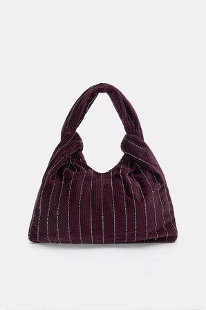 ALLBUCKS PULL & BEAR BONCUKLU KADİFE OMUZ ÇANTASI ABPNB3741