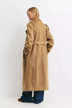 ALLBUCKS PULL & BEAR SUNİ SÜET TRENÇKOT ABPNB3757