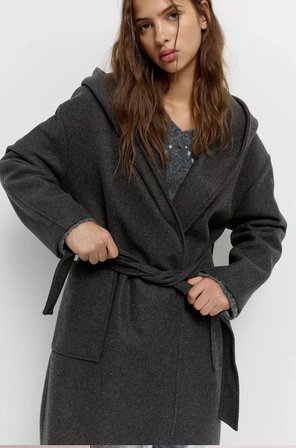 ALLBUCKS PULL & BEAR KAPÜŞONLU UZUN KAŞE KABAN ABPNB3762