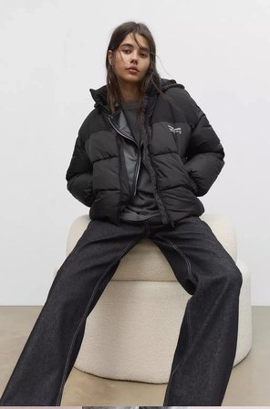 ALLBUCKS PULL & BEAR LOGOLU KAPÜŞONLU ŞİŞME MONT ABPNB3764