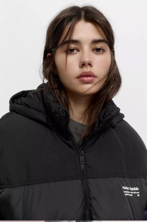 ALLBUCKS PULL & BEAR LOGOLU KAPÜŞONLU ŞİŞME MONT ABPNB3764