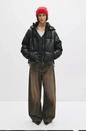 ALLBUCKS PULL & BEAR SUNİ DERİ ŞİŞME MONT ABPNB3767
