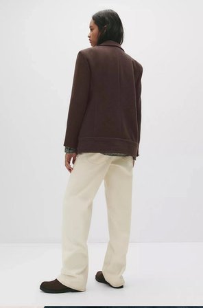 ALLBUCKS PULL & BEAR KEMERLİ KISA KAŞE KABAN CEKET ABPNB3799