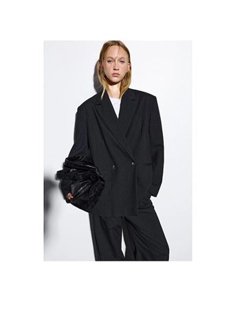 ALLBUCKS Pull&Bear Oversize Çizgili Blazer ABPNB8767
