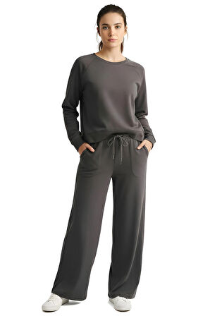 İnce Pike Görünümlü Geniş Yakalı Normal Kalıp Alt Üst Takım Eşofman