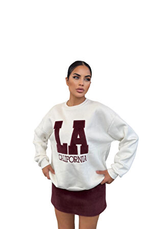 Bordo Tüylü Astarlı Kürk Örme Mini Çan Etek