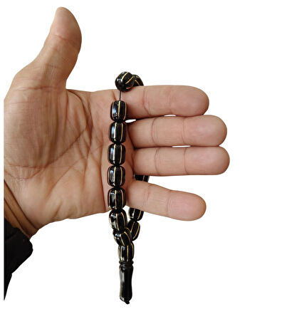 Pirinç Yarma İşlemeli Maskot Efe (Stres) Tesbih İri Taneli Kapsül Kesim 13x15 mm