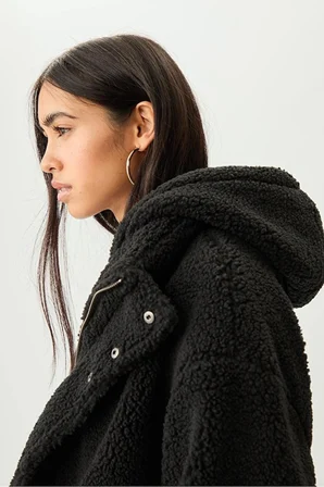 ALLBUCKS Stradivarius Suni Yünlü Kısa Kaban Mont ABSTR3779