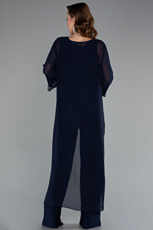 Kapri Kol Şifon Büyük Beden Abiye Tulum ABT083