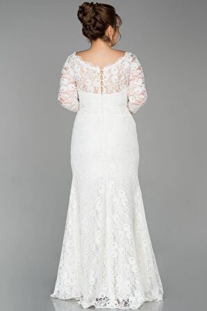 Güpür Uzun Kol Büyük Beden Abiye ABU1574