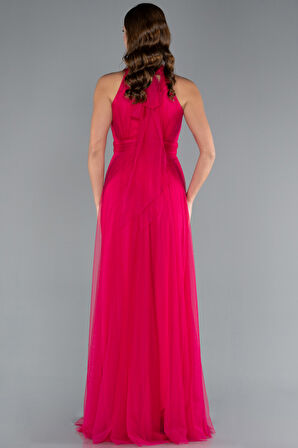 Halter Yaka Uzun Abiye Elbise ABU3252