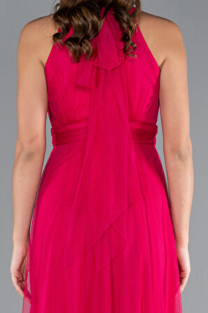 Halter Yaka Uzun Abiye Elbise ABU3252
