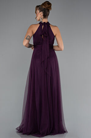 Halter Yaka Uzun Abiye Elbise ABU3252