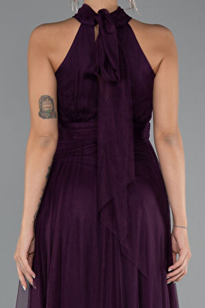 Halter Yaka Uzun Abiye Elbise ABU3252