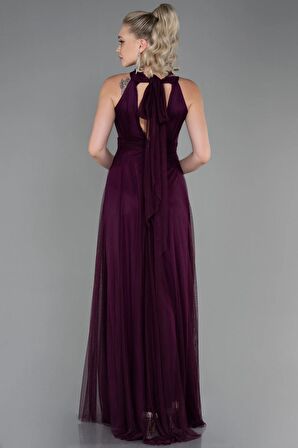 Halter Yaka Uzun Abiye Elbise ABU3252