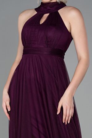 Halter Yaka Uzun Abiye Elbise ABU3252