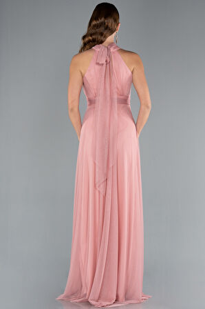 Halter Yaka Uzun Abiye Elbise ABU3252
