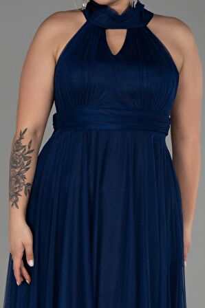 Halter Yaka Uzun Büyük Beden Abiye ABU3253