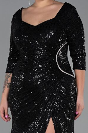 Kapri Kol Uzun Pullu Büyük Beden Abiye ABU3258