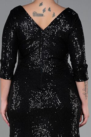 Kapri Kol Uzun Pullu Büyük Beden Abiye ABU3258