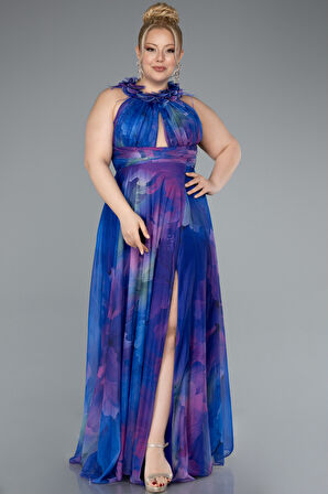 Empirme Uzun Büyük Beden Mezuniyet Elbisesi ABU4902