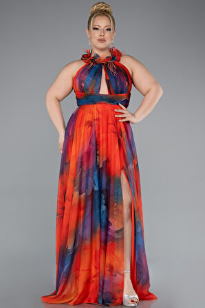 Empirme Uzun Büyük Beden Mezuniyet Elbisesi ABU4902