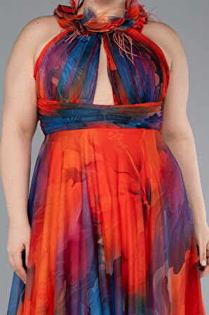 Empirme Uzun Büyük Beden Mezuniyet Elbisesi ABU4902