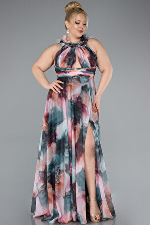 Empirme Uzun Büyük Beden Mezuniyet Elbisesi ABU4902