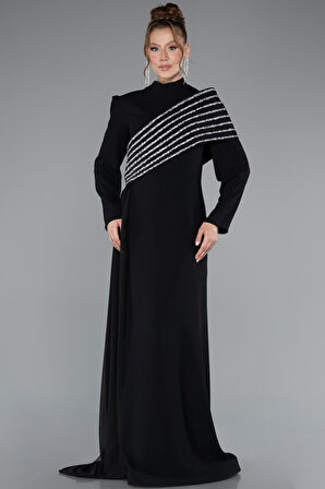 Uzun Kol Büyük Beden Tesettür Abiye ABU4977