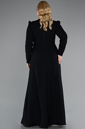 Uzun Kol Büyük Beden Tesettür Abiye ABU4977