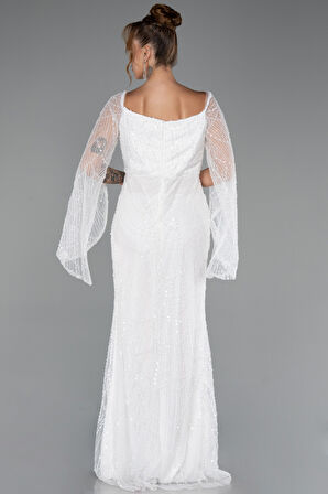 Uzun Kol Boncuklu Büyük Beden Abiye ABU5067