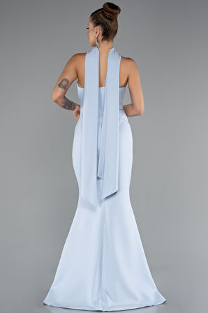 Straplez Şal Aksesuarlı Uzun Balık Abiye ABU5097