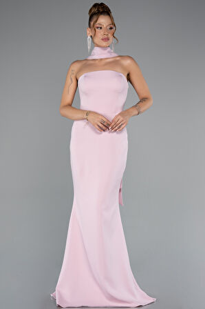 Straplez Şal Aksesuarlı Uzun Balık Abiye ABU5097