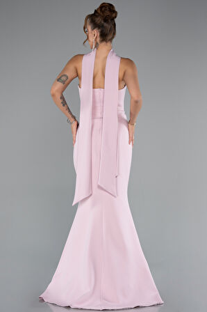 Straplez Şal Aksesuarlı Uzun Balık Abiye ABU5097