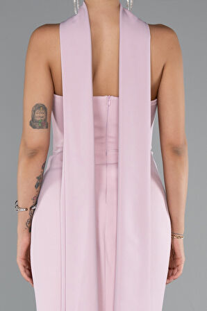 Straplez Şal Aksesuarlı Uzun Balık Abiye ABU5097