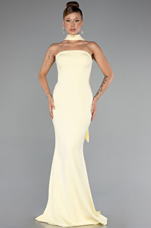 Straplez Şal Aksesuarlı Uzun Balık Abiye ABU5097