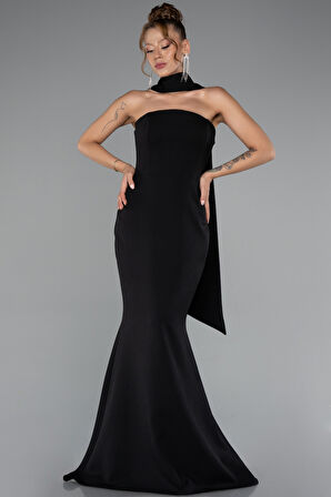 Straplez Şal Aksesuarlı Uzun Balık Abiye ABU5097