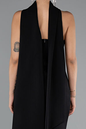 Straplez Şal Aksesuarlı Uzun Balık Abiye ABU5097