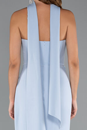 Straplez Balen Korse Şallı Uzun Abiye Elbise ABU5216