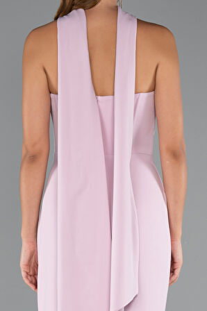 Straplez Balen Korse Şallı Uzun Abiye Elbise ABU5216