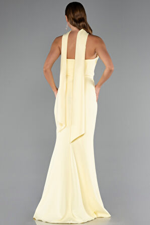 Straplez Balen Korse Şallı Uzun Abiye Elbise ABU5216