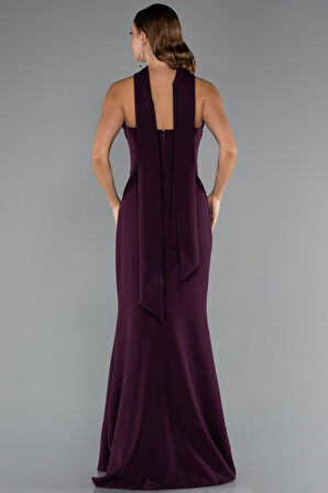 Straplez Balen Korse Şallı Uzun Abiye Elbise ABU5216