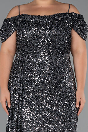 Kuyruklu Uzun Pul Payet Büyük Beden Abiye ABU5232