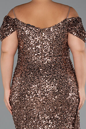 Kuyruklu Uzun Pul Payet Büyük Beden Abiye ABU5232