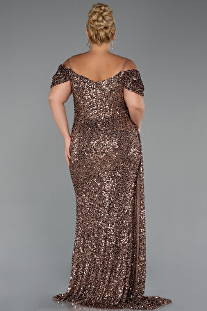 Kuyruklu Uzun Pul Payet Büyük Beden Abiye ABU5232