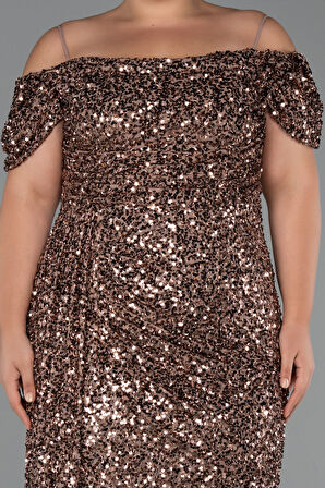 Kuyruklu Uzun Pul Payet Büyük Beden Abiye ABU5232