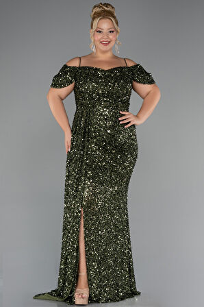 Kuyruklu Uzun Pul Payet Büyük Beden Abiye ABU5232